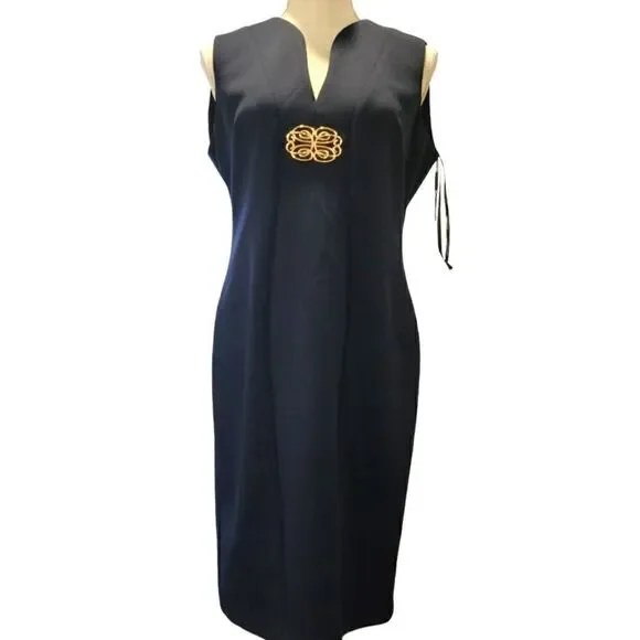 New Calvin Klein Women's Embellished Sheath Dress SZ 8 - Picture 2 of 7